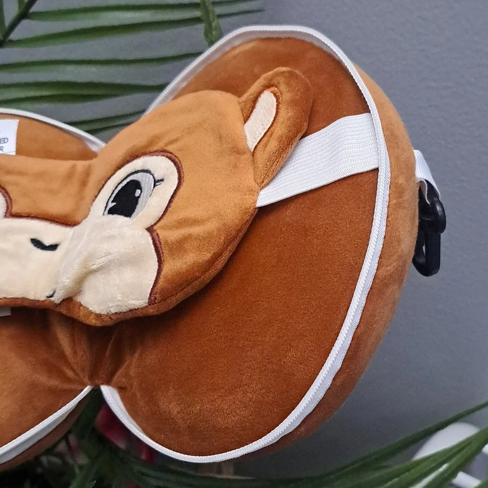 Monkey Sleep Mask + Neck Pillow Compact Space-saving Design Perfect For Travel